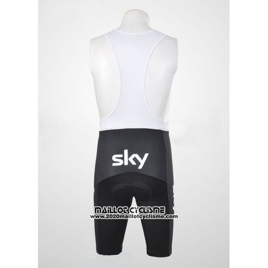 2011 Maillot Ciclismo Sky Noir et Azur Manches Courtes et Cuissard